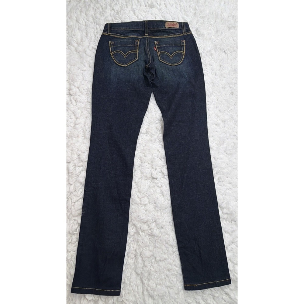 Levi's 524 Super Low Skinny Dark Wash Women's 3 M Blue Denim Stretch Slim New!! - Picture 3 of 11